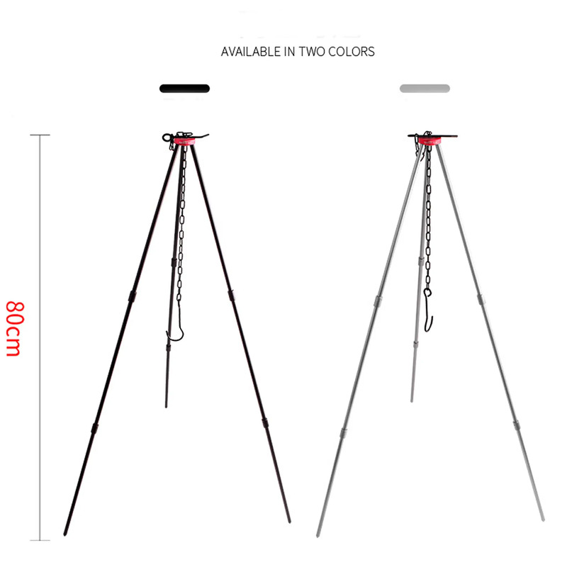 Ecotrek Portable Camping Bonfire Tripod Frame – Adjustable Hanging Chain | Aluminium Alloy HS23711 by ECOTREK