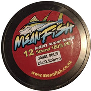 300m Meanfish x12 strand Premium Fishing Braid - Multicolour by NZ Diver