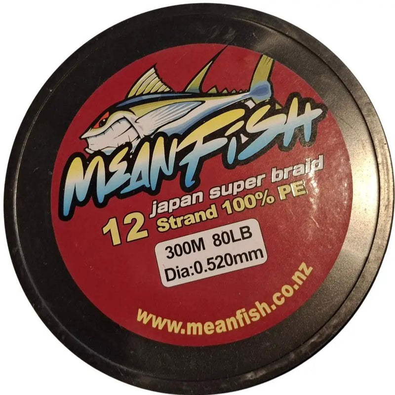300m Meanfish x12 strand Premium Fishing Braid - Multicolour by NZ Diver