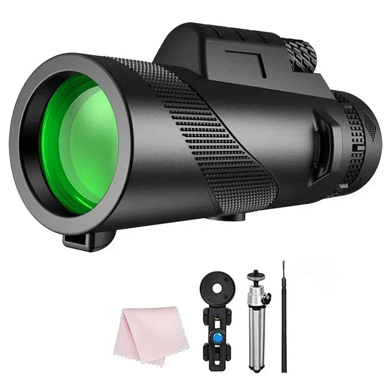 China China BLACK SET 80x100 HD ZOOM Powerful Monocular Telescope Portable Binoculars Long Range Telescope Hunting Camping With Outdoor Camping Travel