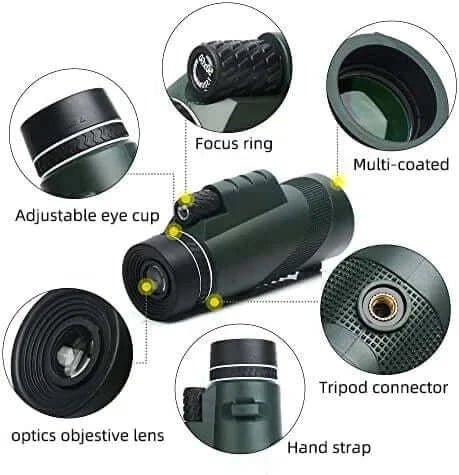 China China 80x100 HD ZOOM Powerful Monocular Telescope Portable Binoculars Long Range Telescope Hunting Camping With Outdoor Camping Travel