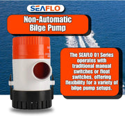 12V SEAFLO 1100GPH Bilge Submersible Water Pump by salelink.co.nz