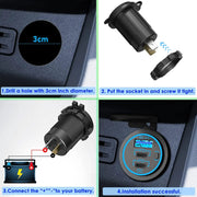 12V USB Outlet Type C Car Charger Socket Fast Charging by salelink.co.nz