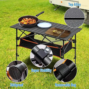 120cm Length Foldable Camping Table – Portable Outdoor Table with Adjustable Height ZF1468 by ECOTREK