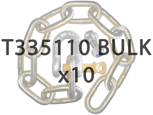 10-Link 8mm Chain & Shackles HT4T MTM - Bulk x10