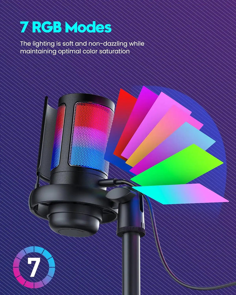 Gaming Microphone, USB PC Mic for Podcasts Videos, Streaming by salelink.co.nz