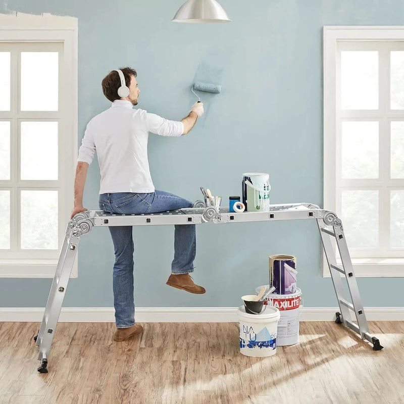 Kiwi Grab Kiwi Grab Ladder Multi Purpose 4.7m with two platforms folding ladder Ladder Multi Purpose 4.7m with two platforms folding ladder