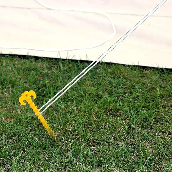 Ecotrek Screw Tent Pegs – 20cm Plastic Spiral Ground Stakes for Camping, Tarp & Outdoor Shelters JP52013 by ECOTREK