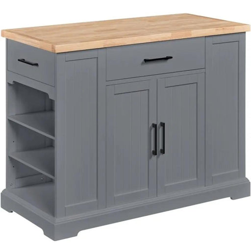 Wooden Kitchen Island Kitchen Cart Kitchen Trolley by Yaheetech
