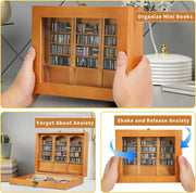 Anxiety Bookshelf Miniature Display Shelf,Contains 200 Miniature Book Models by salelink.co.nz