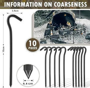 Camping Pegs – 10pcs Aluminium Alloy Tent Stakes HL2302 by ECOTREK