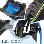 Ecotrek Hydration Backpack with 2L Water Bladder - 10L Hiking & Cycling Rucksack BDXJ50112 by ECOTREK