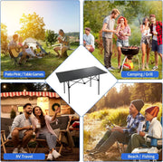 120 cm Portable Folding Camping Table – Roll-Up Outdoor Cooking & Picnic Table ZF1409 by ECOTREK