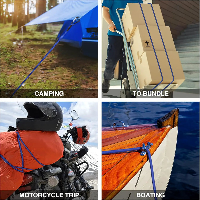 ECOTREK Heavy Duty Bungee Cords with Hooks – Elastic Straps for Camping, Cargo & Transport JP4401 by ECOTREK