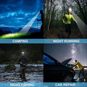 Headlamps XHP70 Super Bright Waterproof 3 x 18650 Batteris Adjustable Focus by dealonline.co.nz