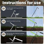 Camping Pegs – 10pcs Aluminium Alloy Tent Stakes HL2302 by ECOTREK