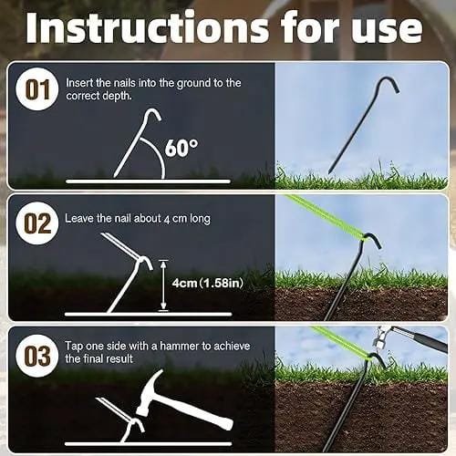 Camping Pegs – 10pcs Aluminium Alloy Tent Stakes HL2302 by ECOTREK