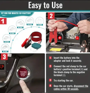 18V Makita 8AWG Jump Starter Cable 1.8m by salelink.co.nz