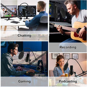 Professional PC Podcast Streaming Cardioid Condenser Microphone Kit with Boom Ar by dealonline.co.nz