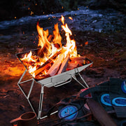 Folding BBQ Campfire Grill Barbeque Portable Camping Grill by salelink.co.nz