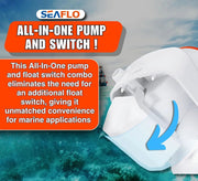 12V 1100GPH Seaflo Automatic Submersible Bilge Pump by salelink.co.nz