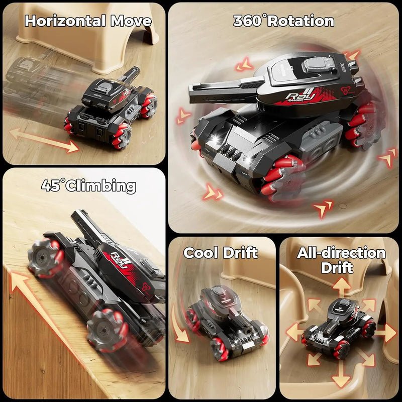 RC Tank Shoots Gesture Sensing Rc Stunt Car Light &amp; Music Water Bullet Ball by dealonline.co.nz