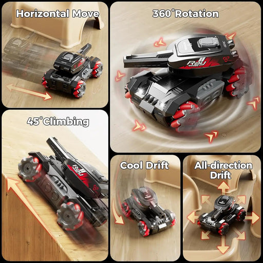 RC Tank Shoots Gesture Sensing Rc Stunt Car Light &amp; Music Water Bullet Ball by dealonline.co.nz