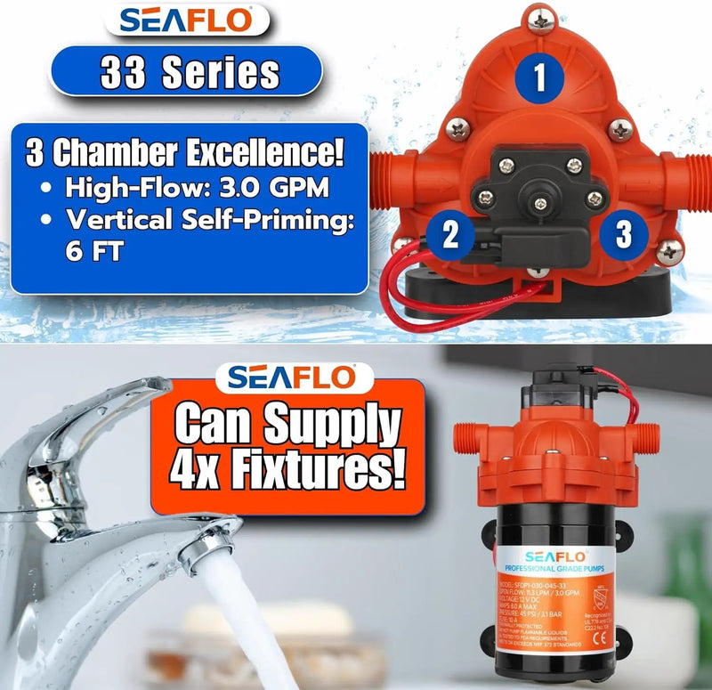 12V Seaflo Diaphragm Water Pump by salelink.co.nz