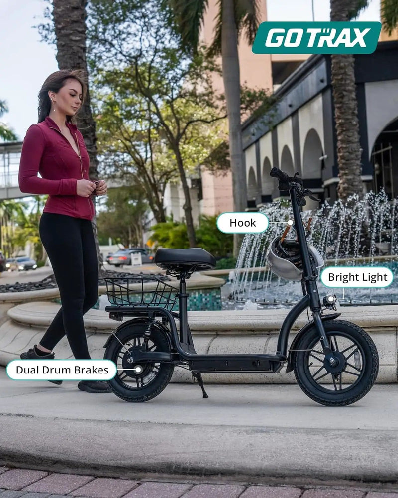 Kiwi eRide Kiwi eRide Gotrax Flex electric scooter With Seat Commuter E-Scooter Gotrax Flex electric scooter With Seat Commuter E-Scooter