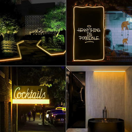 5M Warm White DC 12V Flex LED Strip Neon Rope Light Silicone by salelink.co.nz