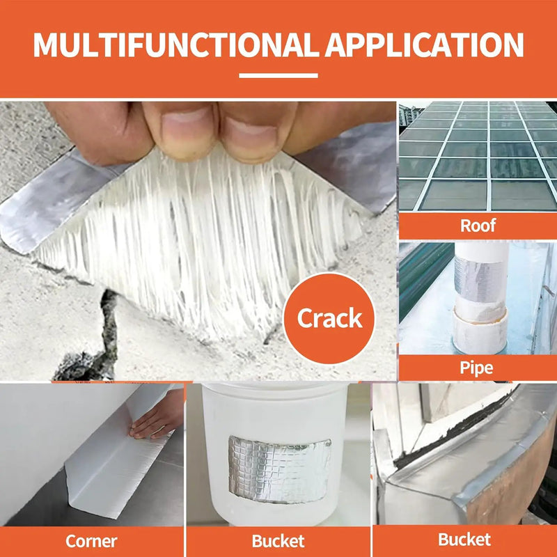 10cmx5M Waterproof Tape Butyl Seal Rubber Roof Repair Aluminum Foil Tape by salelink.co.nz