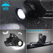 Headlamps XHP70 Super Bright Waterproof 3 x 18650 Batteris Adjustable Focus by dealonline.co.nz