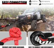 X-BULL Soft Shackle Synthetic Rope Recovery Snatch Ring Block Pulley 35000LBS by salelink.co.nz