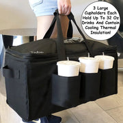 Food Delivery Bag with Cup Holders by salelink.co.nz