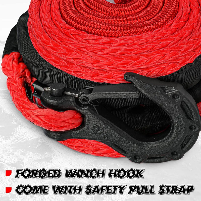 X-BULL Synthetic Winch Rope Cable Line 25M 32000LBS by salelink.co.nz