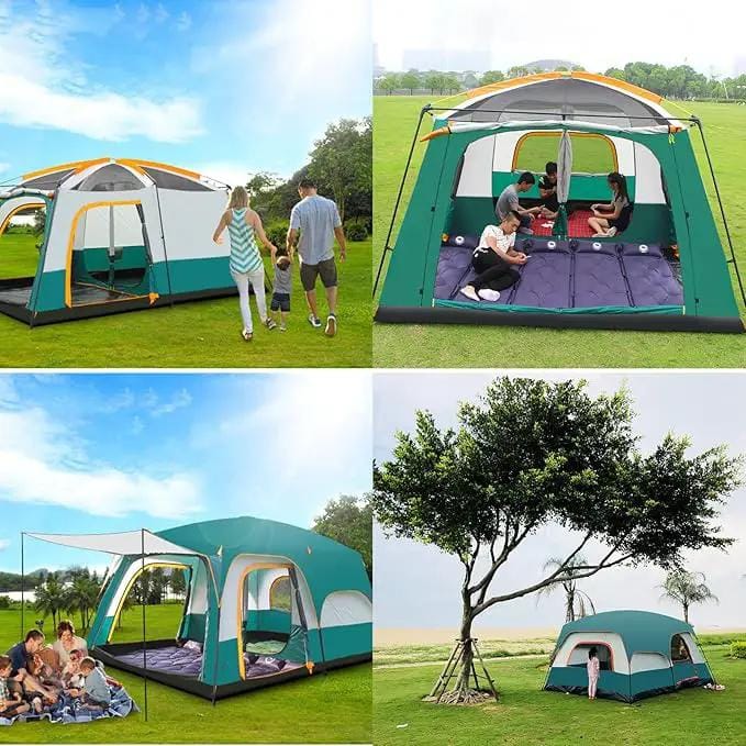 Clearance!!! Family Outdoor Camping Tent – Double Layer, Family Cabin Tent LCF71406 by ECOTREK