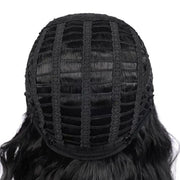 Women Mid Wig with Hat Blond Synthetic Hair Full Wigs High Quality by dealonline.co.nz