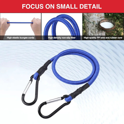 ECOTREK Heavy Duty Bungee Cords with Hooks – Elastic Straps for Camping, Cargo & Transport JP4401 by ECOTREK