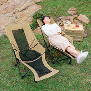 URBAN WAVE Breathable Mesh Reclining Camp Chair with Footrest YQ13510 by ECOTREK