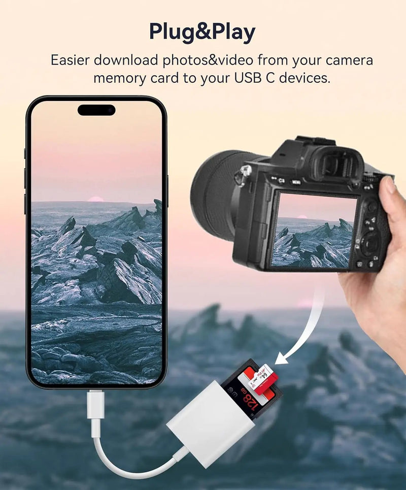iPhone iPad Lightning to SD Card Reader Camera Adapter Phone Macbook by salelink.co.nz