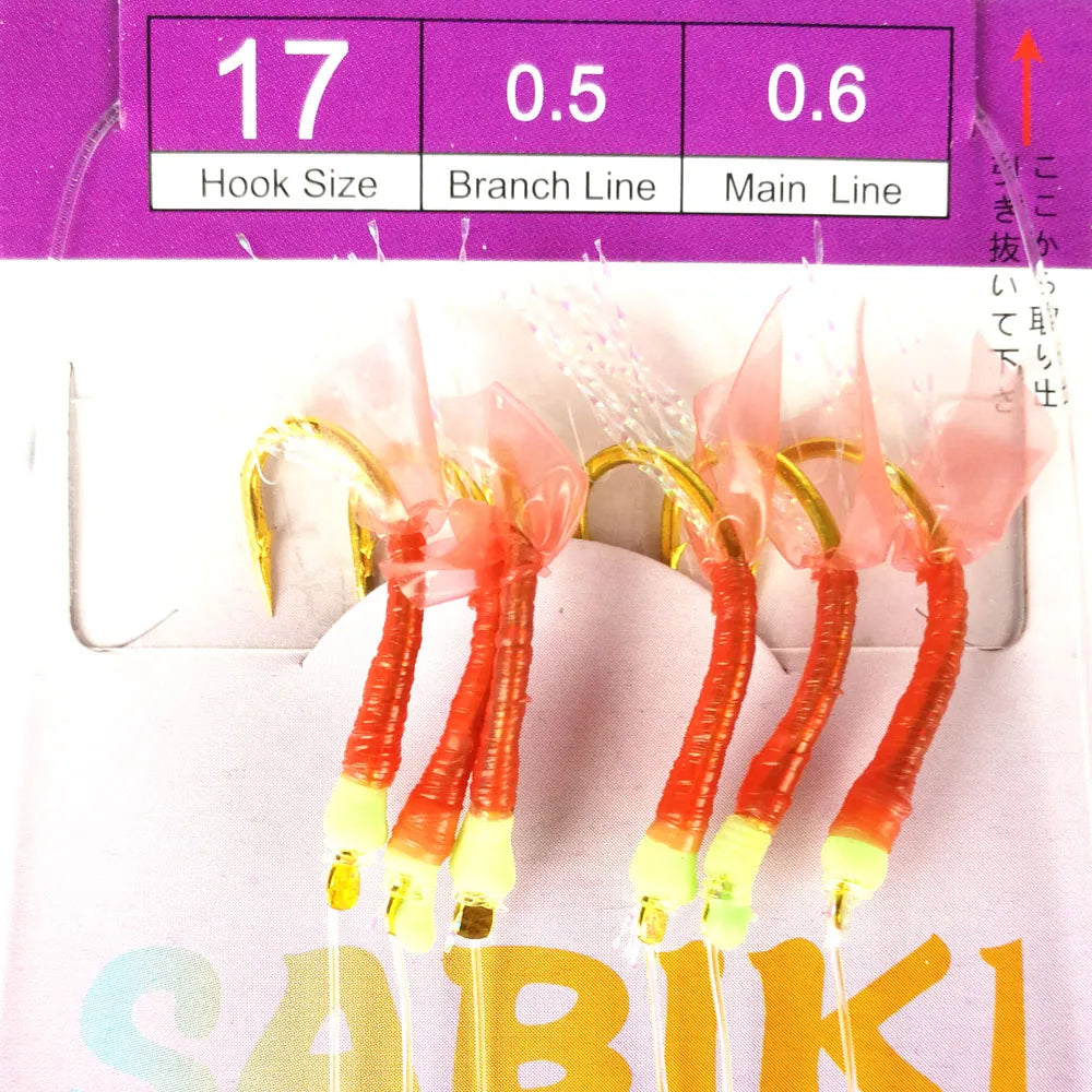 5 Packs High Quality Sabiki Sea Fishing Lures Rigs Hooks Saltwater Soft Fishing Lure Tackle For Big Game de pesca - Action Outdoors Kiwi