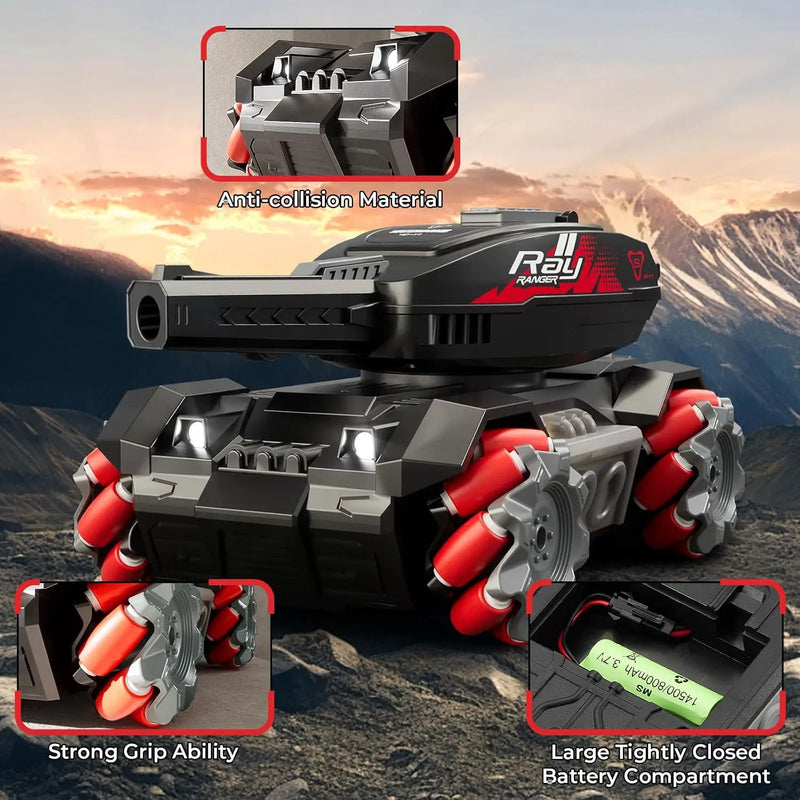 RC Tank Shoots Gesture Sensing Rc Stunt Car Light &amp; Music Water Bullet Ball by dealonline.co.nz