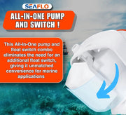 12V 750GPH Seaflo Automatic Submersible Bilge Pump by salelink.co.nz