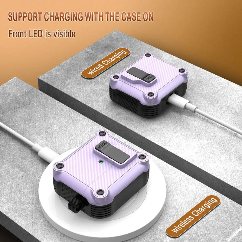 AirPods 3 Case Lock Clip, Armor Protective Hard TPU Case by salelink.co.nz
