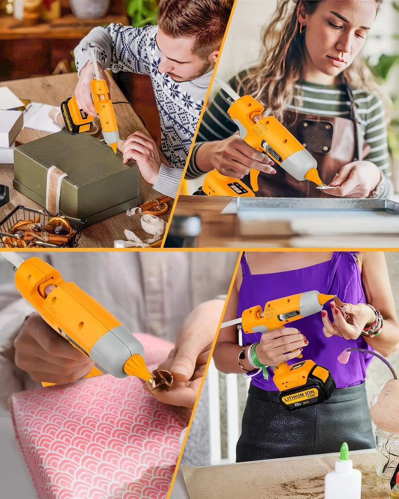 Cordless Hot Glue Gun Compatible with DeWalt 18V Battery by salelink.co.nz