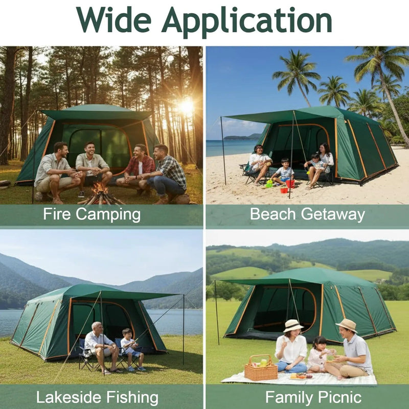 Family Tent –Double layers Waterproof-3 Size Two Colours Aavailable LCF91228 by ECOTREK