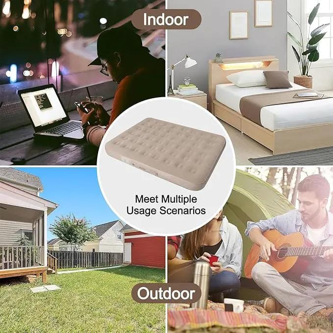 ECOTREK BED ECOTREK Inflatable Air Mattress 25cm High with Built-in Pump – Camping Air Bed Queen / King LX9472 ECOTREK Inflatable Air Mattress 25cm High with Built-in Pump – Camping Air Bed Queen / King LX9472