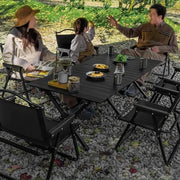 120CM Folding Dining Table Camping Picnic Egg Roll by dealonline.co.nz