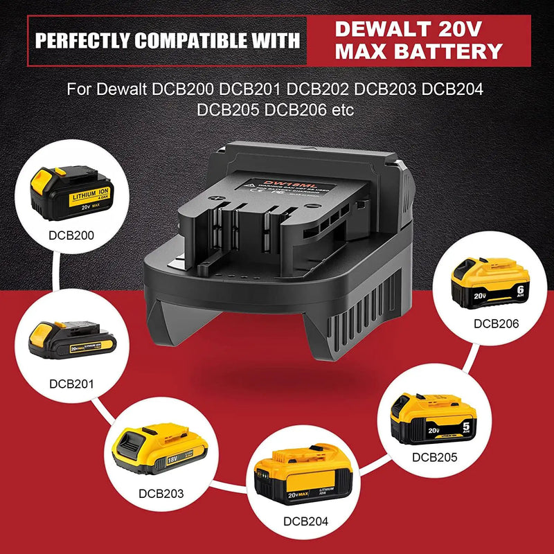 for Dewalt 18V/20V Max Battery Adapter Convert to for Milwaukee M18 18V Tool Use by salelink.co.nz