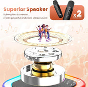 Bluetooth Singing Speaker Karaoke Player with 2 Wireless Microphones by salelink.co.nz